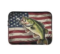 Classic Notebook Computer Pocket 15 "+ Pesca noi bandiera pescatore | 15 "+ borsa per il trasporto del computer per computer latitude case L