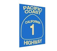 Classic Pacific Coast Highway Theme Cartello In Metallo Impermeabile Targa In Metallo Resistente Uv Targa In Latta Per Bar Pub Officina 20X30Cm