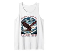 Classic Patriotic American USA Eagle - Parchi Nazionali retrò Canotta