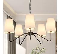 Classic Pendant Ceiling Light Fixture Dining 30” /76cm Chandelier with E14 Base,Hanging Lamp for Living Room Hallway Bedroom,Height Adjustable