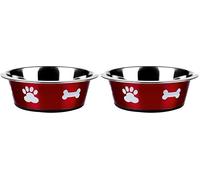 Classic Pet Products Classic Posh Paws Piatto, 1600 ml, Rosso (Confezione da 2)