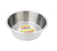 Classic Pet Products Classic Super Value Stainless Steel Dish Ciotola per Cani, Acciaio Inossidabile, 9.5 l (Confezione da 1)
