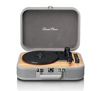 Classic Phono - TT-116 - Giradischi Bluetooth a 3 velocità - 33, 45 e 78 giri/min - Giradischi vintage in vinile - Uscita RCA - Altoparlante stereo - grigio