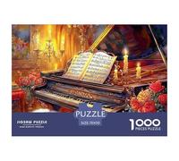 Classic Piano Scene Durable Paper Construction Fun Challenging Game, Suitable for Adults And Teenagers in Relaxing Hours 70x50cm/1000pcs