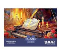 Classic Piano Scene Premium Paper Interlocking Design, Ideal Hobby for Stress Relief, Relaxation And Home Entertainment 52x38cm/1000pcs