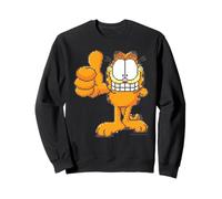 Classic Pixel Cat Thumbs Up Lasagne Cheeky Graphics Art Love Felpa