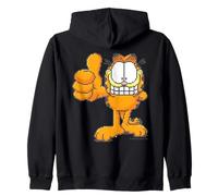 Classic Pixel Cat Thumbs Up Lasagne Cheeky Graphics Art Love Felpa con Cappuccio