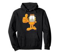Classic Pixel Cat Thumbs Up Lasagne Cheeky Graphics Art Love Felpa con Cappuccio