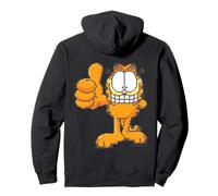 Classic Pixel Cat Thumbs Up Lasagne Cheeky Graphics Art Love Felpa con Cappuccio