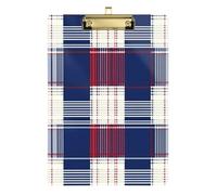 Classic Plaid Pattern Stima Appunti Hard Board per Calcio Softball Coaching Dimensioni 9 x 12