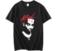 Classic Playboi Carti Music Album Red Print T-Shirt Vintage 90s Rap Hip Hop Tees Fashion Design Casual Tops Hipster T-Shirt Black M