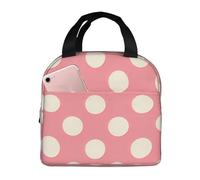 Classic Polka Dot Borsa Per Il Pranzo Portatile Borsa Pranzo Addensato Borse Termica Per Viaggio Donna All'Aperto 22X20X13Cm