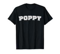 Classic Poppy Varsity College Style Graphic Father's Day Maglietta