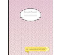 Classic Print Composition Notebook - Cameo Pink Edition: Elegant Wide-Ruled Notebook | 100 Sheets ( 200 Pages ) | 7.5" x 9.25" | Seamless Pattern Cover Design