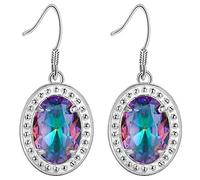 Classic Rainbow Mystic Topaz Drop Earring 925 Orecchini per Regalo per il fidanzamento del matrimonio da donna