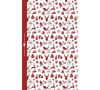 Classic Red Christmas Symbols Journal - Holiday Cheer Notebook - for Writers, Teens and Adults: 120 Lined pages, 5 x 8 inches, snowflake-theme endpapers, self-care diary, gift idea
