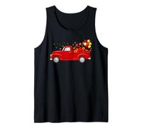 Classic Red Truck Girasole Cuori Palloncini Farmhouse Pickup Canotta