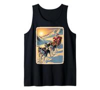 Classic Retro Husky Sled Team Christmas - Babbo Natale Canotta