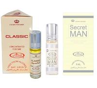 Classic & Secret Man Concentrated Perfume Oil Roll-On Combo Pack of 2 (6ml Each) | Long Lasting Alcohol-Free Attar for Men & Women