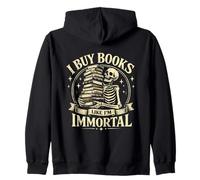 Classic Skeleton, compro Libri Come se Fossi Un Amante dei Libri immortali Felpa con Cappuccio