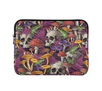 Classic Skeleton Red Top-Zip Computer Sleeve con fodera in velluto morbido | Custodia per laptop resistente ai graffi per lavoratori remoti durante le giornate universitarie, dimensioni medie