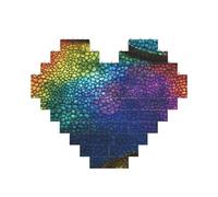 Classic Snake Skin Print Building Brick Block Puzzle Cuore Forma di Mattone Puzzle 3D Puzzle FAI DA TE Home Decor