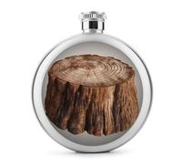 Classic Spirit Flask,Fiaschetta con stampa di tronco di quercia,Fiaschetta in acciaio inox per liquori,Fiaschetta tascabile da 141,7 g