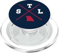 Classic STL St. Louis Missouri Red Vintage Stato Mappa PopSockets PopGrip per MagSafe