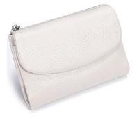 Classic Unisex Pebble Leather Wallet, Sturdy Durable Fashionable and Versatile Make You Feel Confident and Style Every Time You Go Out (White)
