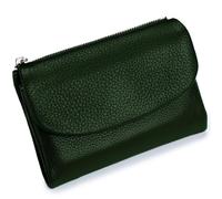 Classic Unisex Pebble Leather Wallet, Sturdy Durable Fashionable and Versatile Make You Feel Confident and Style Every Time You Go Out (Dark green)