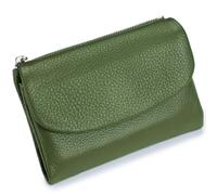 Classic Unisex Pebble Leather Wallet, Sturdy Durable Fashionable and Versatile Make You Feel Confident and Style Every Time You Go Out (Light green)