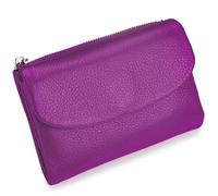 Classic Unisex Pebble Leather Wallet, Sturdy Durable Fashionable and Versatile Make You Feel Confident and Style Every Time You Go Out (Dark purple)