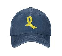 Classic Visiera Baseball Sarcoma Cancer Awareness America Yellow Ribbon Cappucci da Golf con Visiera Trucker Cappellino per Estate Tennis Esterna