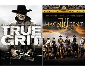 Classic Western 2-Movie Collection - John Wayne in True Grit & The Magnificent Seven 2-DVD Bundle