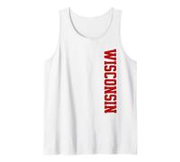 Classic Wisconsin Print Retro Varsity Vintage Canotta