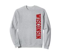Classic Wisconsin Print Retro Varsity Vintage Felpa