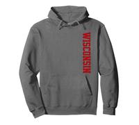 Classic Wisconsin Print Retro Varsity Vintage Felpa con Cappuccio