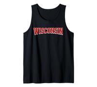 Classic Wisconsin Print Retro Varsity Vintage Wisconsin Canotta