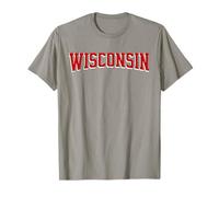 Classic Wisconsin Print Retro Varsity Vintage Wisconsin Maglietta