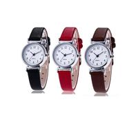 Classic Women's Quartz Watch Casual Leather Strap Round Analog Wrist Watch
