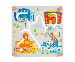 Classic World Cartello in legno World 2 in 1 Divisori Città e rifiuti