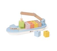 Classic World Gioco magnetico nave da carico 13 pezzi barca in legno per bambini