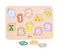 Classic World Houten Puzzle Cijfers, 11 Pieces, Assorted Colours