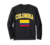 Classica Arcuata Colombia Tipografia E Bandiera Maglia a Manica