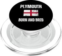Classica bandiera Plymouth Born And Bred Inghilterra Uomini Donne Bambini PopSockets PopGrip per MagSafe