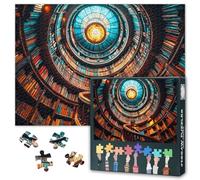 Classica Biblioteca Puzzle 1000 pezzi - scaffali alti e decorazioni a cupola, 50x70 cm puzzle d'arte architettonica per adulti esigenti