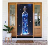 Classica bottiglia azzurra stampa n. 15 coperture decorative per porte, decorazioni per interni ed esterni, primavera, estate, autunno, inverno, Halloween, Natale, decorazioni per la casa