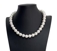 Classica Collana in Perle Bianche naturale Girocollo Elegante da Donna