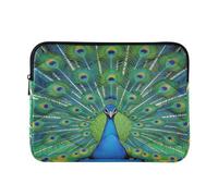 Classica custodia rigida con cerniera 35,6 cm piume di pavone elegante | 14 pollici Laptop Case Bag per gli uomini estuche para M
