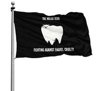 Classica Flags Doppia Cucitura Bandiere Da Balcone The Molar Bear Fighting Against Enamel Cruelty 90X150Cm Bandiere Da Giardino Per Celebrazione Conferenza Ristoranti
